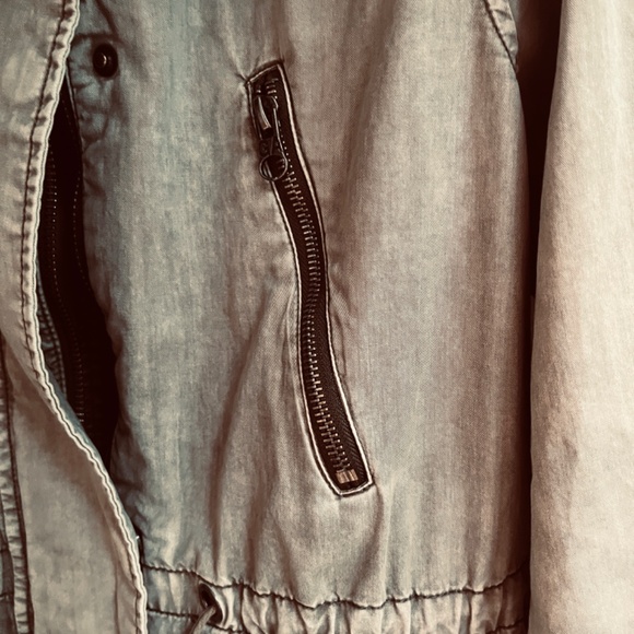 Garage Military Smart Parka Grey Green Utility Jacket Hooded Pockets M - Picture 9 of 14